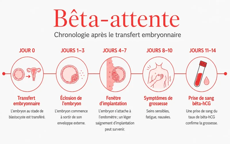 chronologie après le transfert embryonnaire - betaattente chronologie après le transfert embryonnaire - betaattente